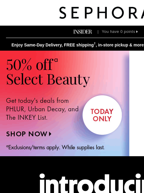 sephora newsletter: Just dropped: point of view.
