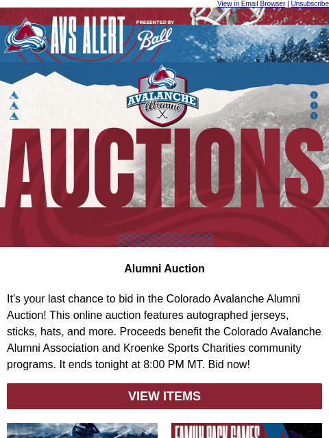 thecoloradoavalanche newsletter: 🏔️ Your Last Chance to Own Avalanche Alumni Gear