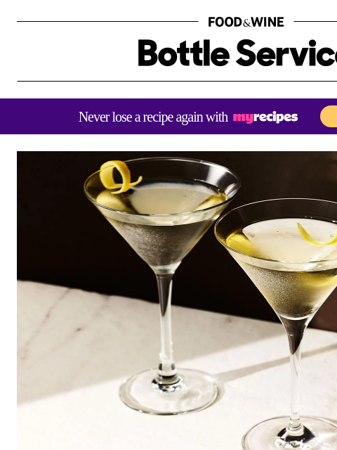 foodandwine newsletter: A 'Dry' Martini Doesn't Mean What You Think