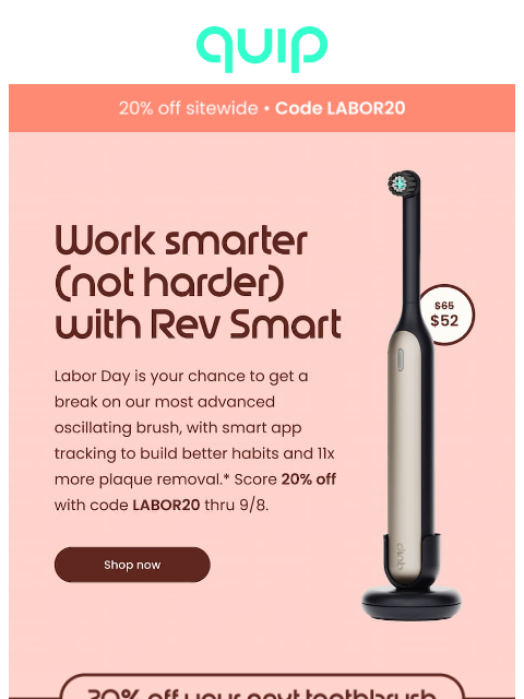 getquip newsletter: Labor Day = better brushes, bigger deals