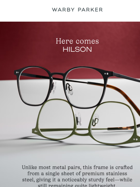 warbyparker newsletter: This frame feels different