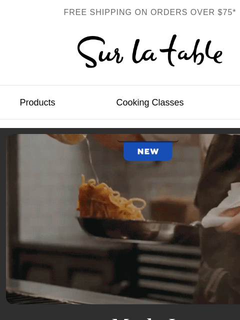 surlatable newsletter: Just in: Made In up to 20% off.