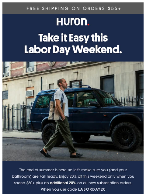 usehuron newsletter: Pack Your Bags — Our Labor Day Sale is here.