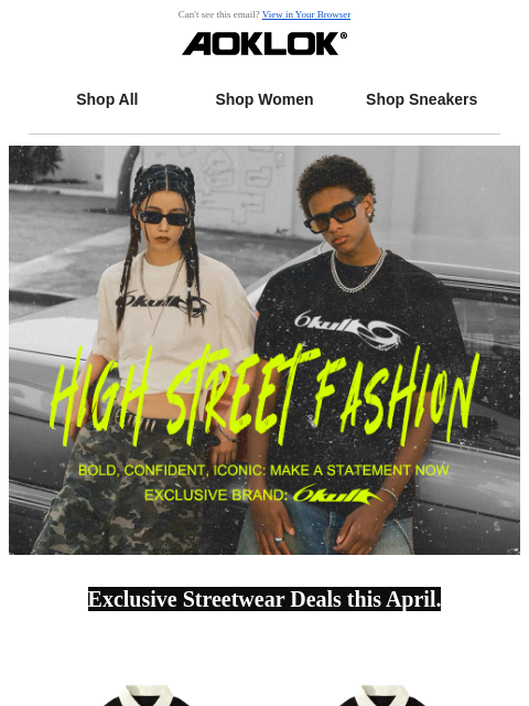 Can't see this email? View in Your Browser Shop All Shop Women Shop Sneakers Exclusive Streetwear Deals this April. Image of 6Kull | Retro Brand Logo Polo Shirt 6Kull | Retro Brand Logo Polo Shirt