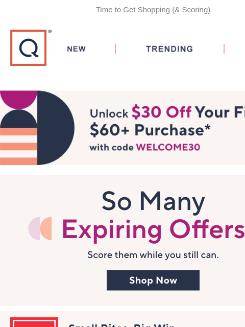 Time to Get Shopping (& Scoring) QVC New TRENDING DEALS Unlock $30 off Your First Purchase expiring offers rastellis outerwear tech mattresses beauty Picked Just For You Ezee Flip S/2 Large &