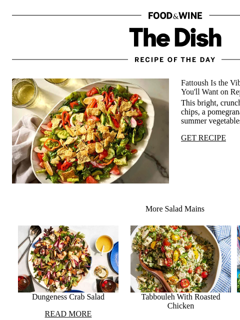 foodandwine newsletter: Fattoush