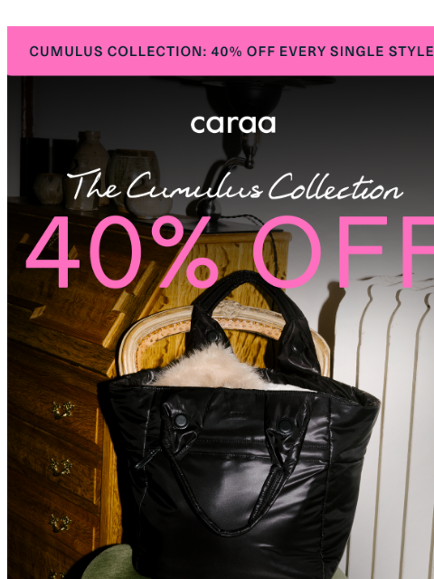 caraa newsletter: The Cumulus Collection: 40% Off Everything