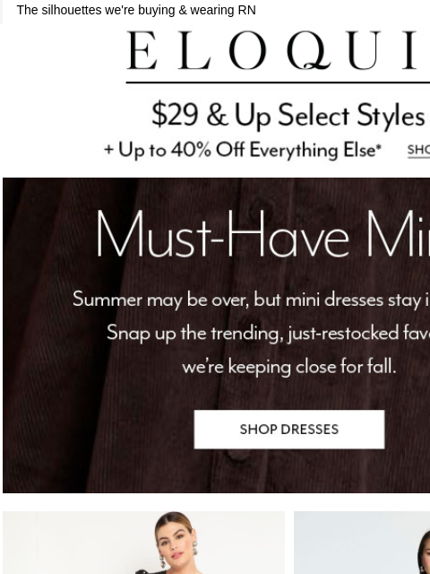 eloquii newsletter: The dresses you need ASAP