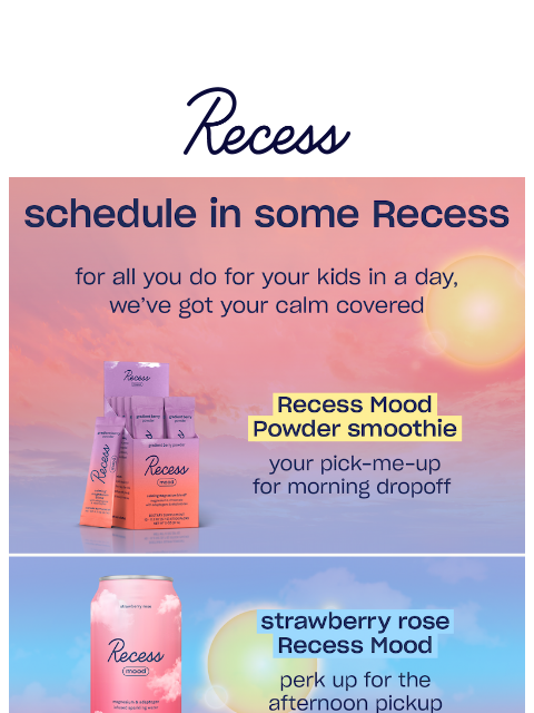 takearecess newsletter: calm for moms