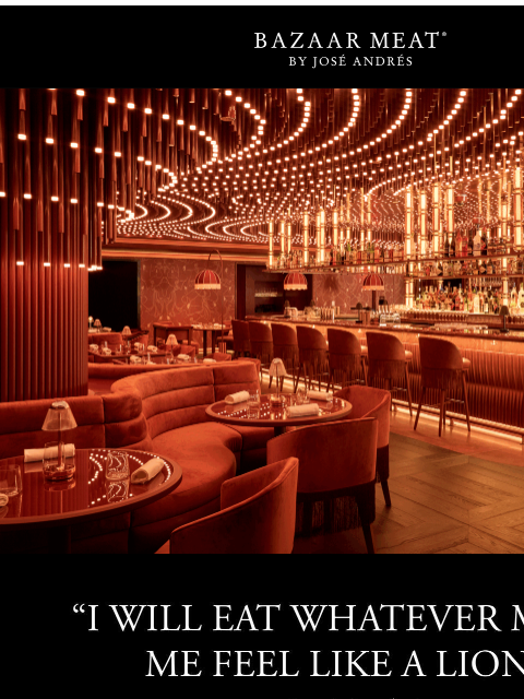 joseandres newsletter: Bazaar Meat Las Vegas Opens Today!🥩