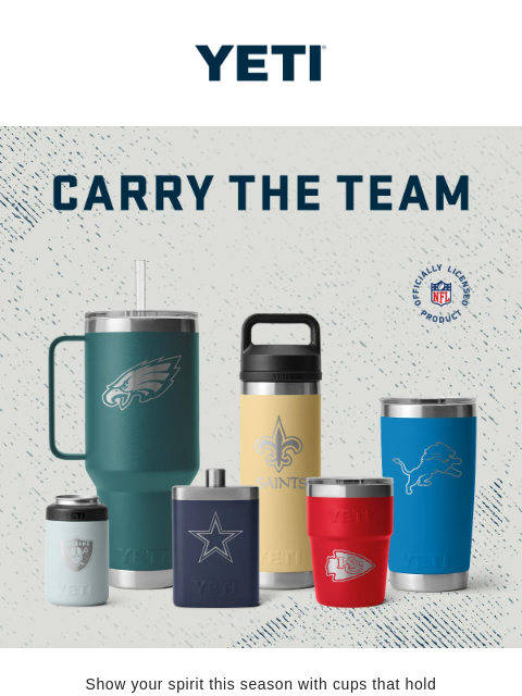yeti newsletter: Officially Licensed NFL Drinkware In All Team Colo...