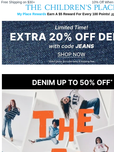 childrensplace newsletter: Dreaming of NEW Fall Denim