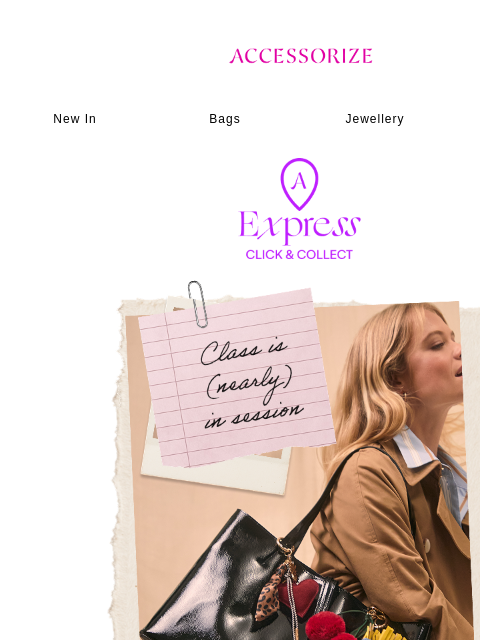 accessorize newsletter: Forgot to get them a new school bag?