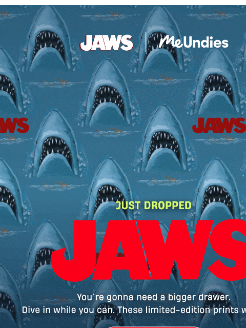 meundies newsletter: NEW: JAWS x MeUndies 🦈