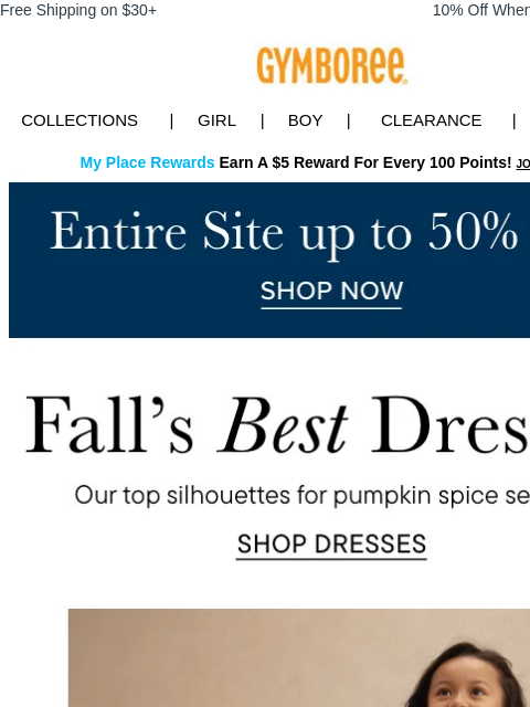 gymboree newsletter: Fall Dresses for Pumpkin Spice Season ☕🍂
