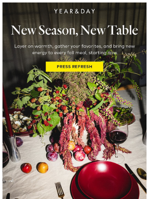 yearandday newsletter: Fall is on the table