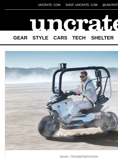 uncrate newsletter: BMW Motorrad Vision CE Concept & more