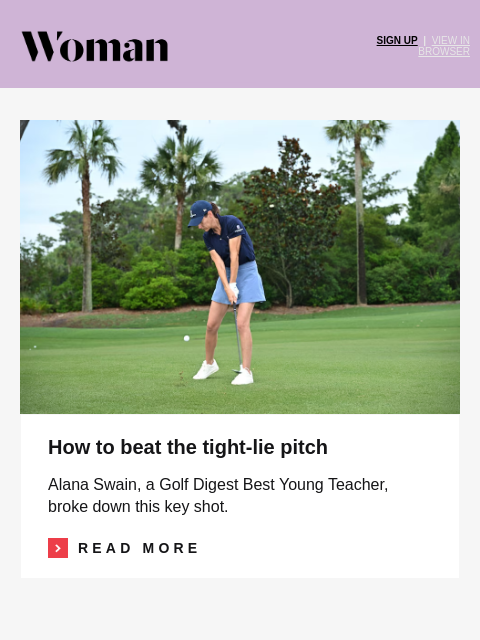 golfdigest newsletter: Getting fired by a player's wife