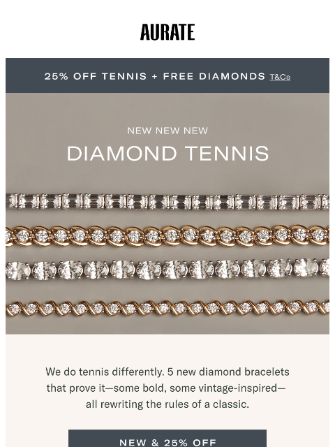 auratenewyork newsletter: 5 NEW DIAMOND TENNIS BRACELETS