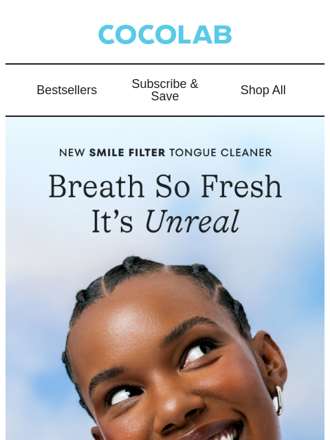 cocolab newsletter: NEW Smile Filter tongue cleaner