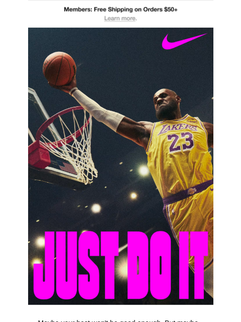 nike newsletter: You Could Try, And Fail.