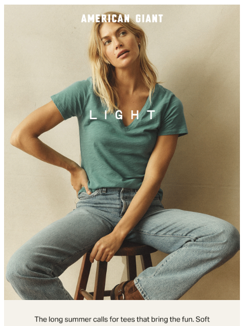 american-giant newsletter: Turn Up the Color