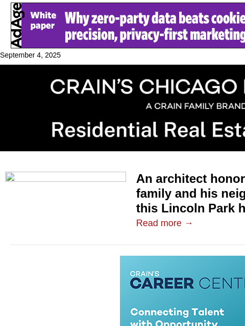 crainalerts newsletter: Lincoln Park home by Geoff Goldberg hits the marke...