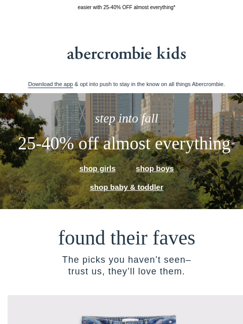 abercrombie newsletter: time to step into fall