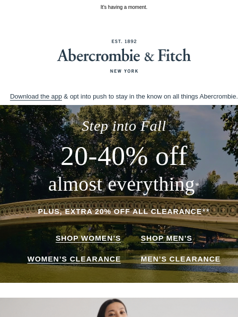 abercrombie newsletter: All eyes on The Low Rise Ultra Loose Jean.