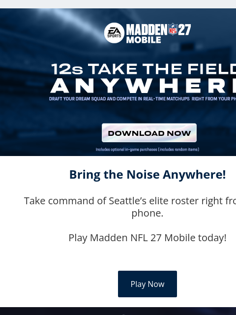 seahawksemail newsletter: Bring the Noise Anywhere!