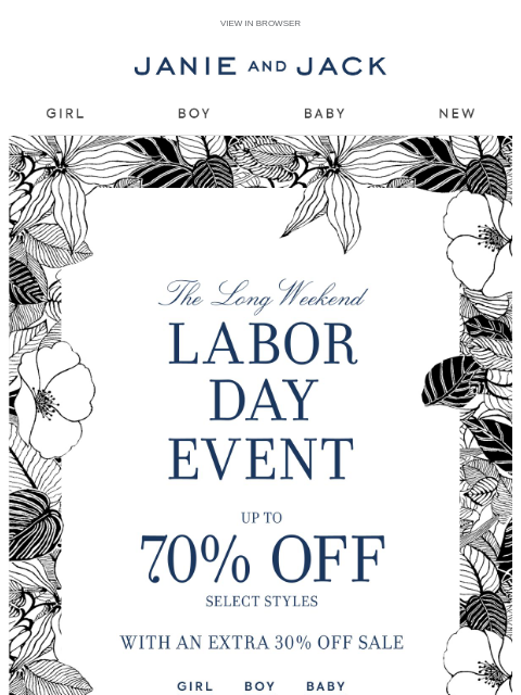janieandjack newsletter: Sale just got better: new markdowns added