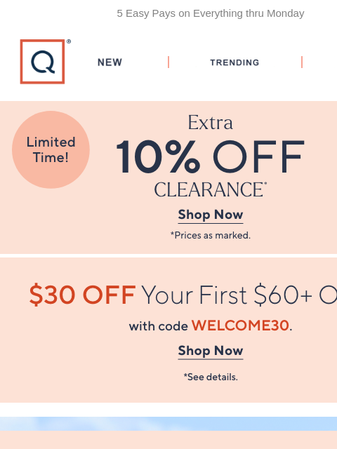 qvcemail newsletter: Get Labor Day Going with Deals