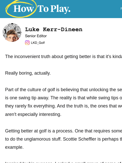 golfdigest newsletter: Top coaches reveal best 'boring' tips