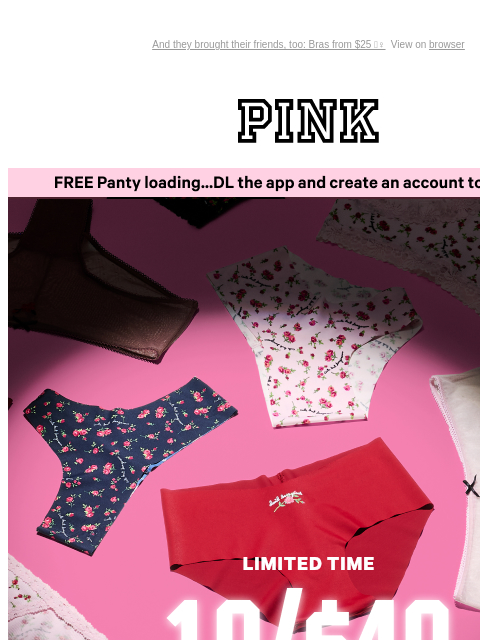 vspink newsletter: (Panty) Party Time 🥳 10/$40 Is Here