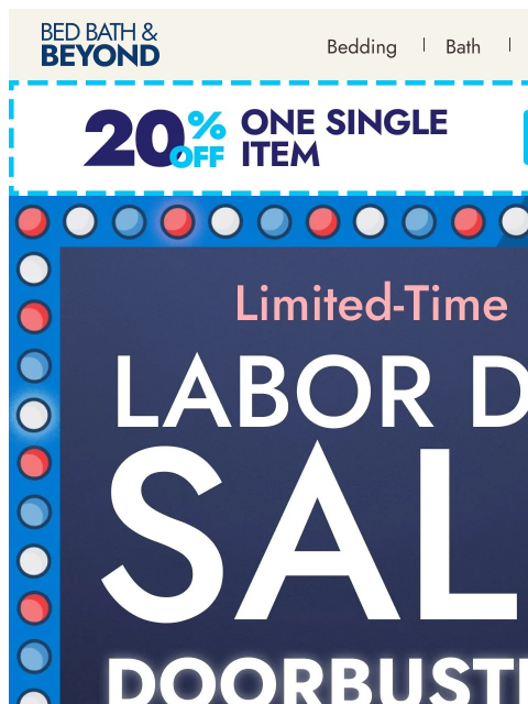 bedbathandbeyond newsletter: Limited-Time Doorbusters are here 