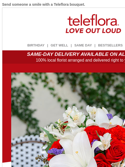 teleflora newsletter: 20% Off | Make Labor Day Bloom 🎉💐