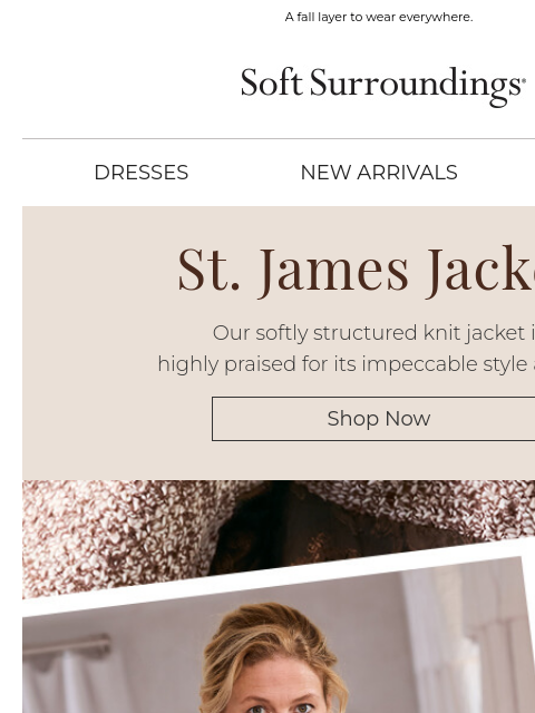 softsurroundings newsletter: The St. James Knit Jacket