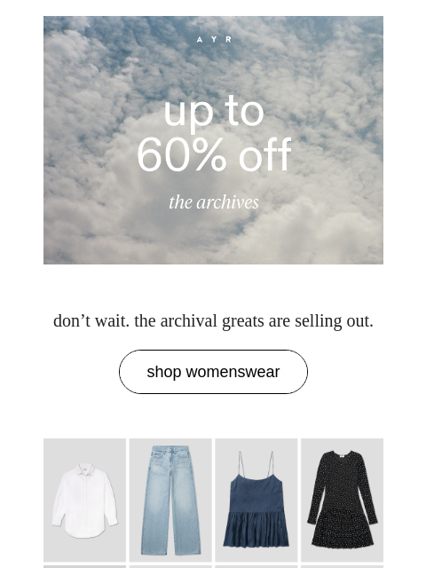 ayr newsletter: shop like an editor
