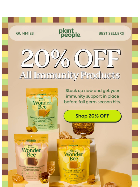 plantpeople newsletter: The Immunity Sale is ON 🐝