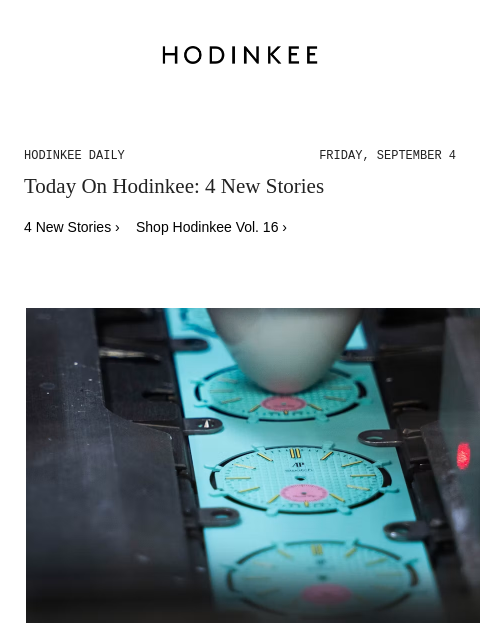 hodinkee newsletter: Hodinkee Daily | 09/04/2026
