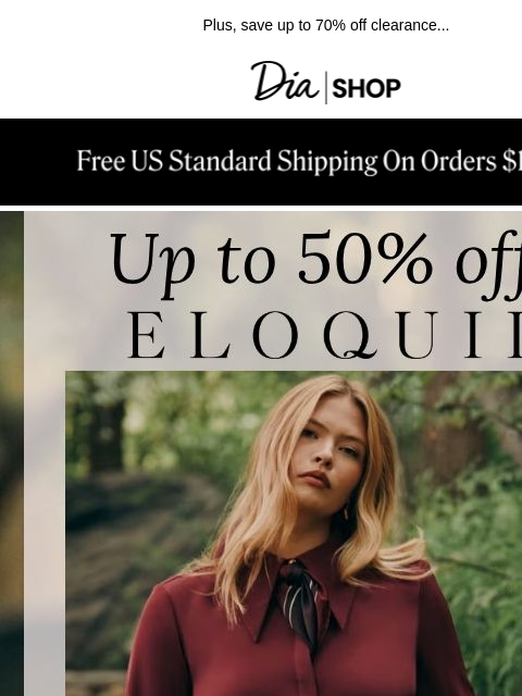 dia newsletter: Up to 50% off ELOQUII & More❣️