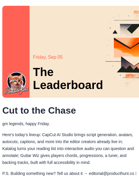 producthunt newsletter: 😸 RIP your screentime