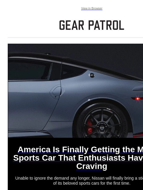 gearpatrol newsletter: America Will Finally Get the Manual Sports Car Tha...