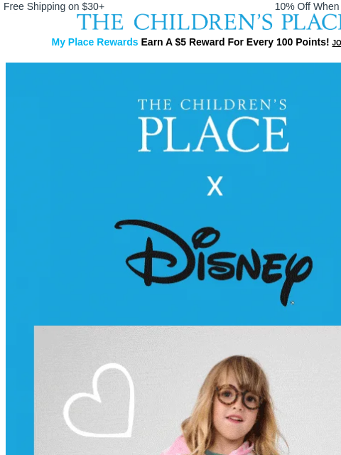 childrensplace newsletter: NEW Disney Designs are Here!