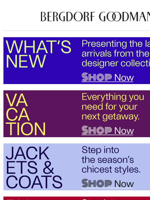 bergdorfgoodman newsletter: Fall’s New Mood