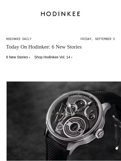 hodinkee newsletter: Hodinkee Daily | 09/05/2025