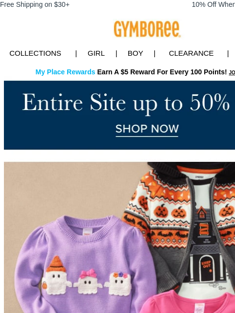 gymboree newsletter: Halloween Styles that Bring *All* the Fun 🍬🍫