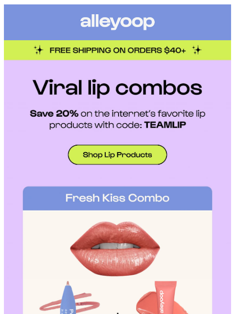 meetalleyoop newsletter: Make it a combo! 💄💋