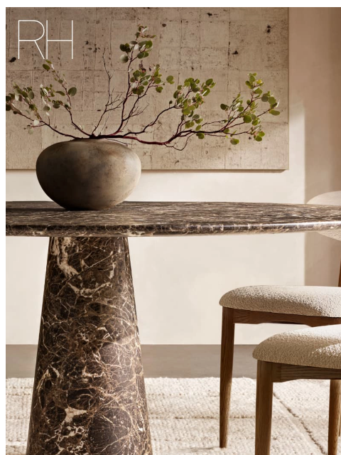 rh newsletter: The Arno Dining Chair, Inspired by Dan Johnson. Ha...