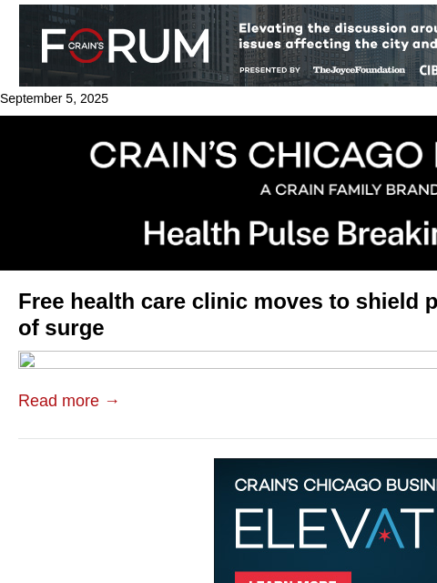 crainalerts newsletter: Free clinic 'fortifies' ahead of ICE surge